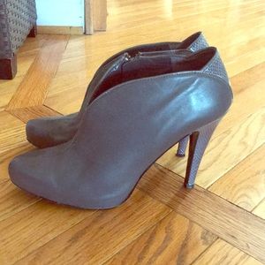 Nine West Grey High Heel Booties
